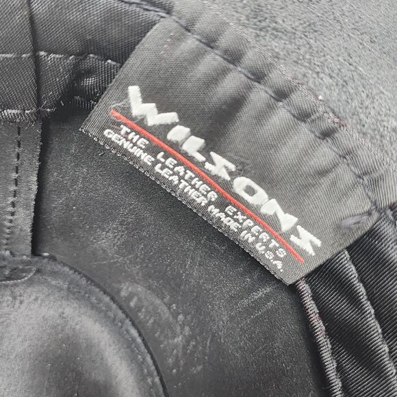 Vintage Wilsons Cowboy Hat Black Leather Outback Western USA Made Size Large - Picture 9 of 11
